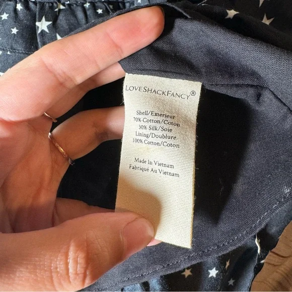 LoveShackFancy • Mini Dress • Higgins • Black Satin • Silk Blend • MSRP $595 - Picture 12 of 12